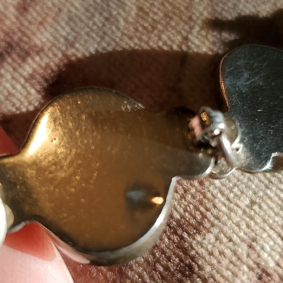 Mexico Taxco Sterling Silver Ebony Malachite Bracelet - Picture 7 of 8